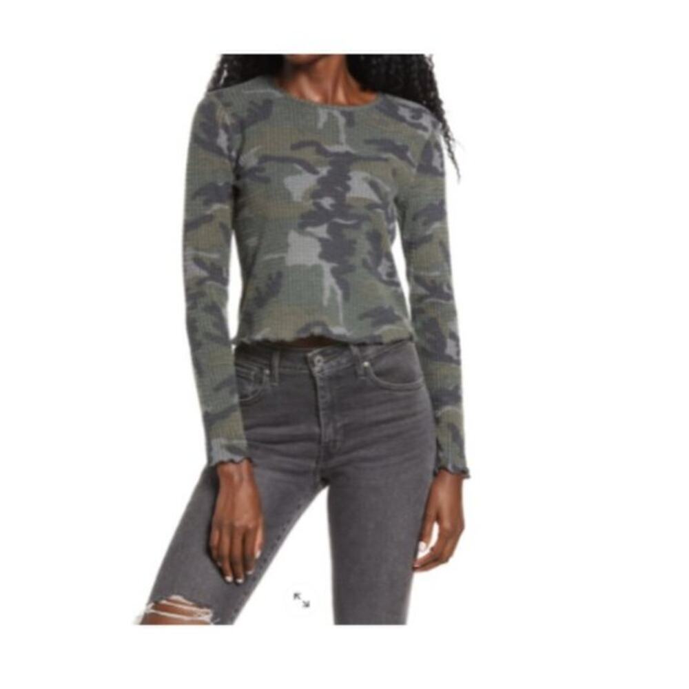 NWT La La Land Camo Waffle Knit Thermal S